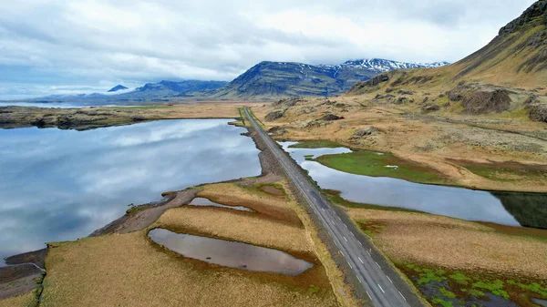 Island Abstraktní Krajina Divokého Islandu Pohled Shora — Stock fotografie