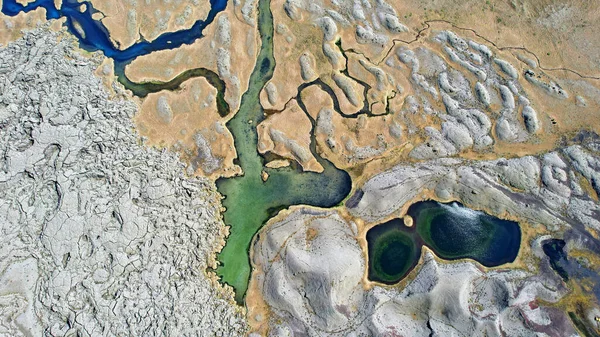 Abstraktn Krajina Islandu Jezera Eky Pohled Vky — Foto de Stock