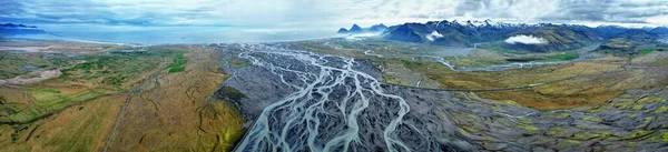 River Delta Iceland View — Stok fotoğraf