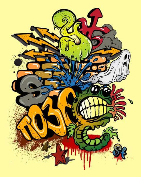 Éléments de graffiti — Image vectorielle