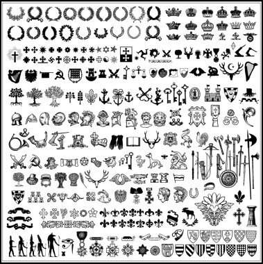 Heraldic elements clipart