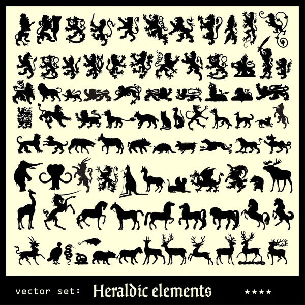 Bestias heráldicas — Vector de stock