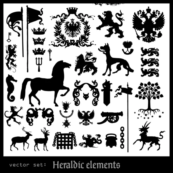 Heraldische elementen — Stockvector
