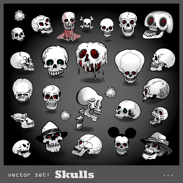 Skulls — Stock Vector