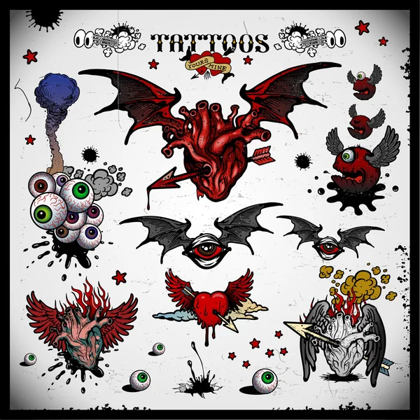 Tatoeages — Stockvector