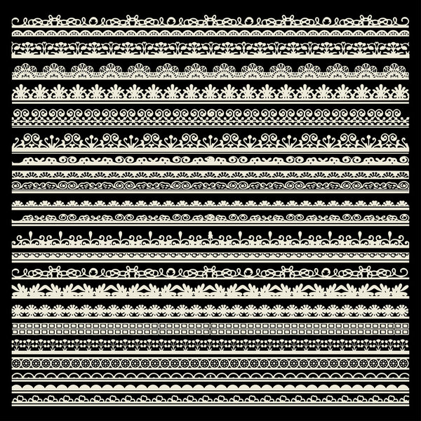 Vector set of lace trims