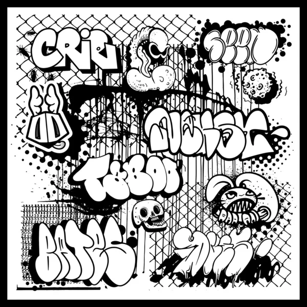 Graffiti arte callejero fondo — Vector de stock