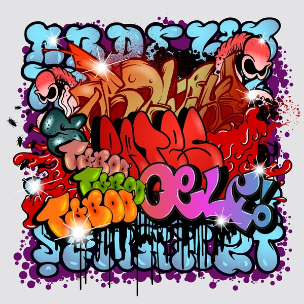 Graffiti arte callejero fondo — Vector de stock