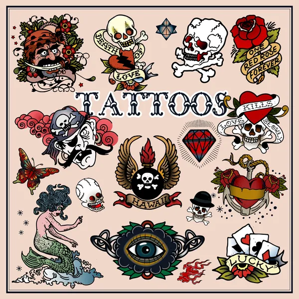 Tatuajes — Vector de stock