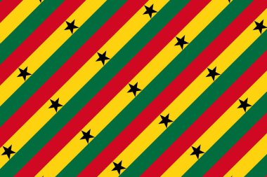 Gana bayrağının renklerinde basit geometrik desen