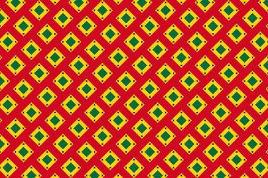 Gana bayrağının renklerinde basit geometrik desen