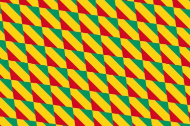 Gine bayrağının renklerinde basit geometrik desen