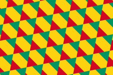 Gine bayrağının renklerinde basit geometrik desen