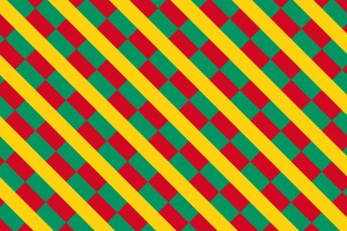 Gine bayrağının renklerinde basit geometrik desen