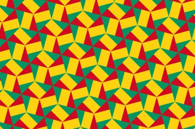 Gine bayrağının renklerinde basit geometrik desen