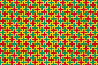 Gine bayrağının renklerinde basit geometrik desen