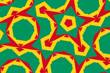 Gine bayrağının renklerinde basit geometrik desen