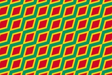 Gine bayrağının renklerinde basit geometrik desen