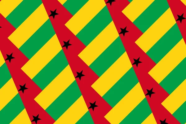 Geometrisch Patroon Kleuren Van Nationale Vlag Van Guinee Bissau Kleuren — Stockfoto
