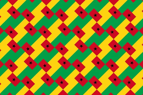几内亚比绍国旗颜色的几何图案 几内亚比绍的颜色 — 图库照片