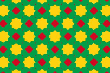 Gine-Bissau bayrağının renklerinde geometrik desen. Gine-Bissau 'nun renkleri.