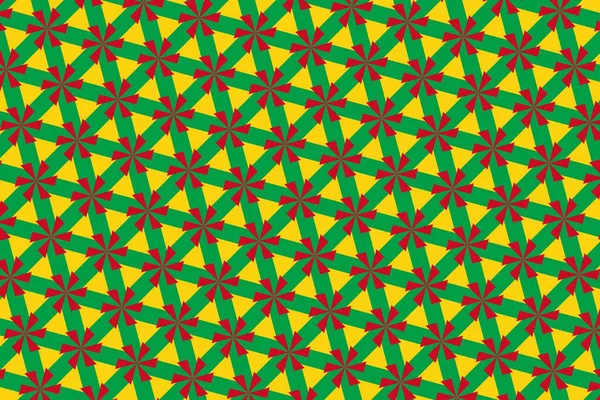 Gine-Bissau bayrağının renklerinde geometrik desen. Gine-Bissau 'nun renkleri.