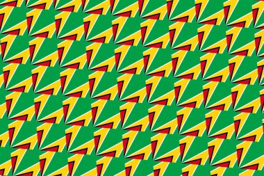 Guyana bayrağının renklerinde geometrik desen. Guyana 'nın renkleri.