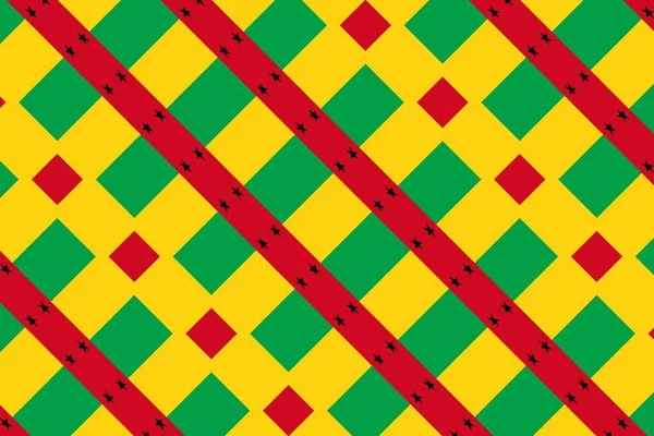Modello Geometrico Nei Colori Della Bandiera Nazionale Della Guinea Bissau — Foto Stock