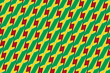 Guyana bayrağının renklerinde geometrik desen. Guyana 'nın renkleri.