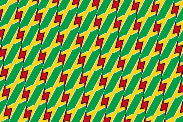 가이아나의 색깔의 기하학적 패턴이었습니다 가이아나의 — 스톡 사진