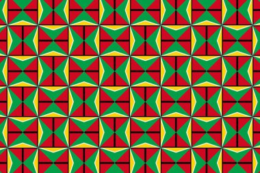 Guyana bayrağının renklerinde geometrik desen. Guyana 'nın renkleri.