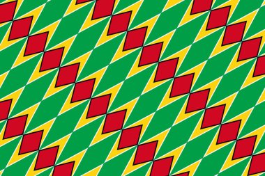 Guyana bayrağının renklerinde geometrik desen. Guyana 'nın renkleri.