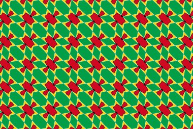 Guyana bayrağının renklerinde geometrik desen. Guyana 'nın renkleri.