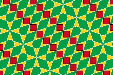 Guyana bayrağının renklerinde geometrik desen. Guyana 'nın renkleri.