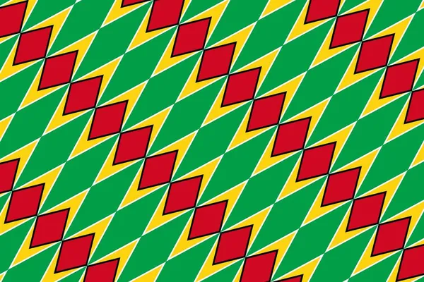圭亚那国旗颜色的几何图形 圭亚那的色彩 — 图库照片
