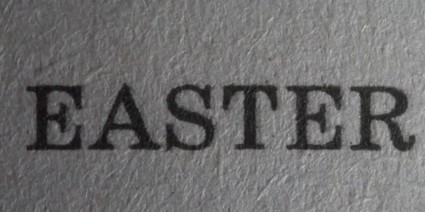 Word Easter Printed Piece Paper Close — Stock Photo, Image