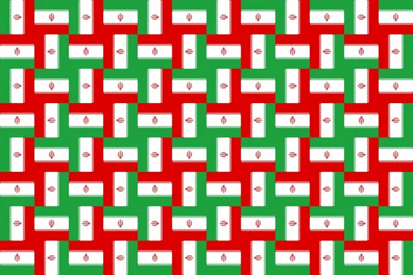 Padrão Geométrico Nas Cores Bandeira Nacional Irã Cores Irã — Fotografia de Stock