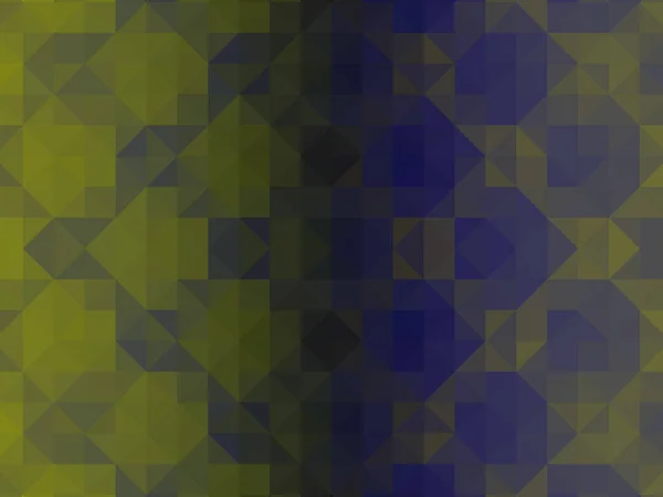 Абстрактний Синьо Жовтий Низькокутний Генеративний Фон Ілюстрація Трикутна Піксель — стокове фото