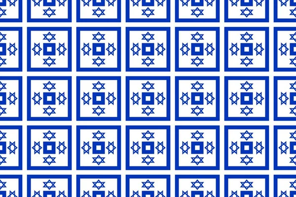 Γεωμετρικό Σχέδιο Στα Χρώματα Της Εθνικής Σημαίας Του Ισραήλ Χρώματα — Φωτογραφία Αρχείου