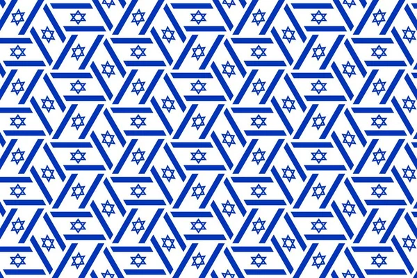 이스라엘 색깔의 기하학적 패턴이었습니다 이스라엘의 — 스톡 사진