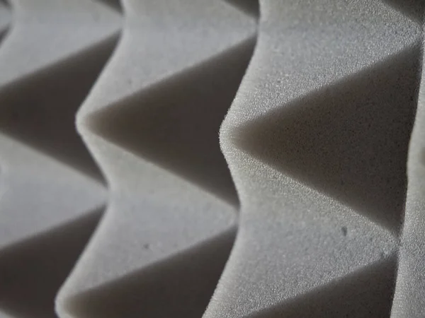 Ses Geçirmez Plastik Piramitler Yakın Plan Ses Dağıtıcı Materyal — Stok fotoğraf