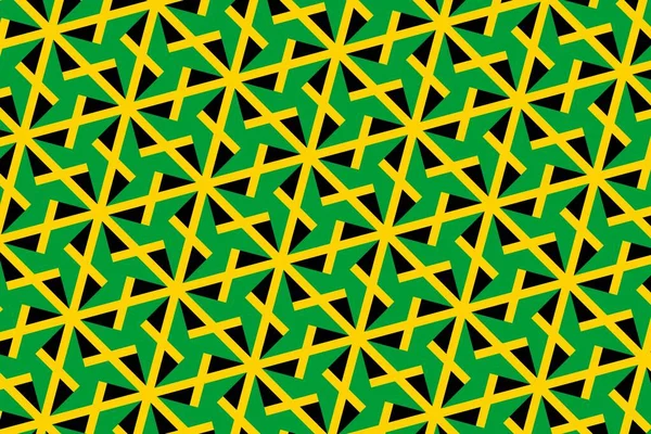 Modello Geometrico Nei Colori Della Bandiera Nazionale Della Giamaica Colori — Foto Stock