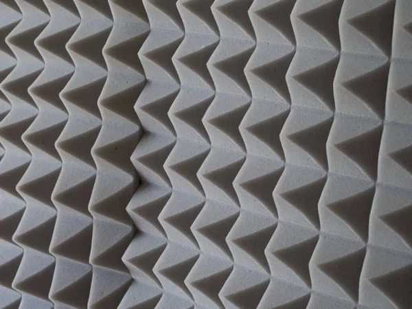 Gri Akustik Köpük Kauçuk Ses Geçirmez Piramitler Tam Kare — Stok fotoğraf