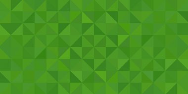 Yeşil segmentli arka plan. Üçgen pikselleme. Renk dokusu.