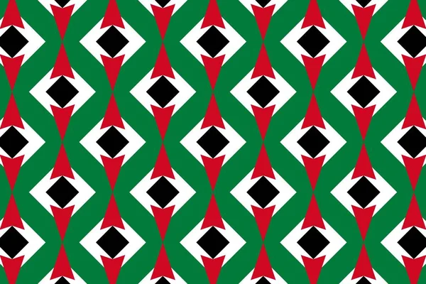 Geometric Pattern Colors National Flag Jordan Colors Jordan — Stock Photo, Image