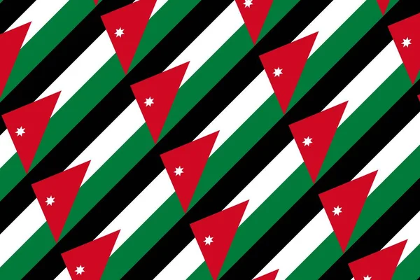 Geometrische Patroon Kleuren Van Nationale Vlag Van Jordanië Kleuren Van — Stockfoto