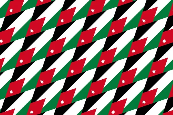 Modèle Géométrique Aux Couleurs Drapeau National Jordanie Les Couleurs Jordanie — Photo