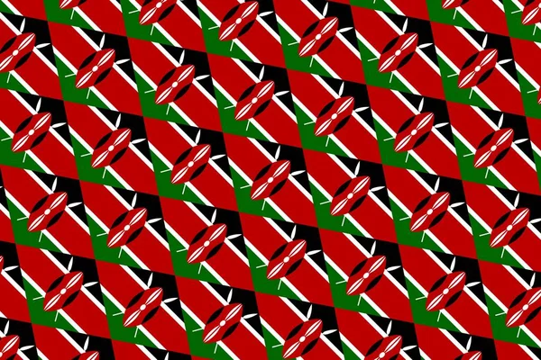 Kenya Bayrağının Renklerinde Geometrik Desen Kenya Nın Renkleri — Stok fotoğraf