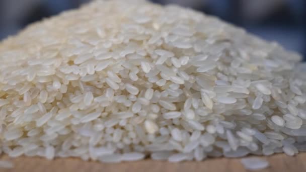 Rotation Grains Rice Close Long Grain Rice — Stock Video
