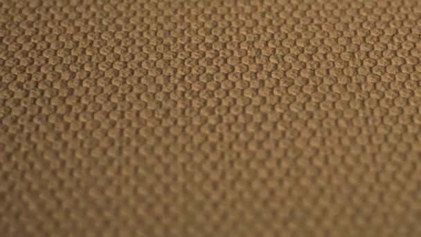 Embossed Bruine Kleur Textuur Geometrische Patroon Een Gekleurd Oppervlak — Stockvideo